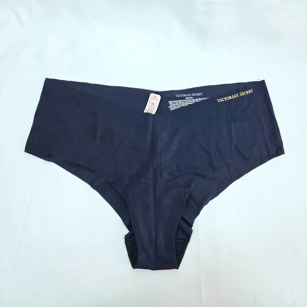 Victoria's Secret Navy Seamless No-Show Laser Cut Cheeky/Hipster Panties XL NWT